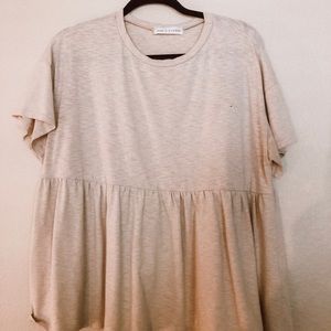 CREAM COLORED BABY DOLL TOP